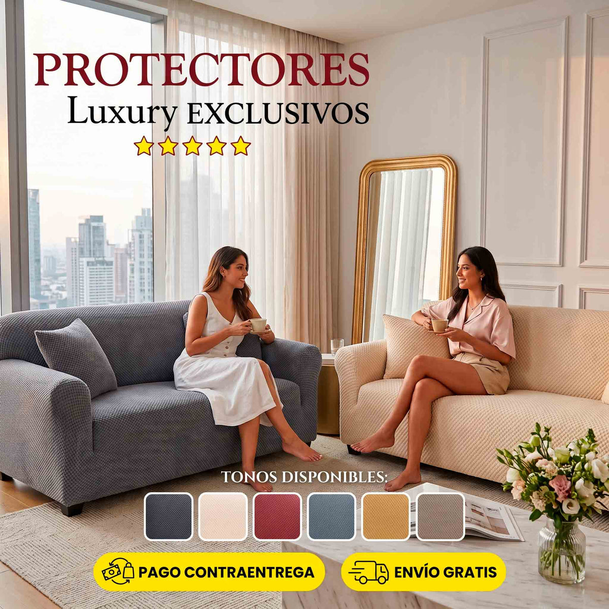 Protectores de sofá luxury exclusive + ENVÍO GRATIS