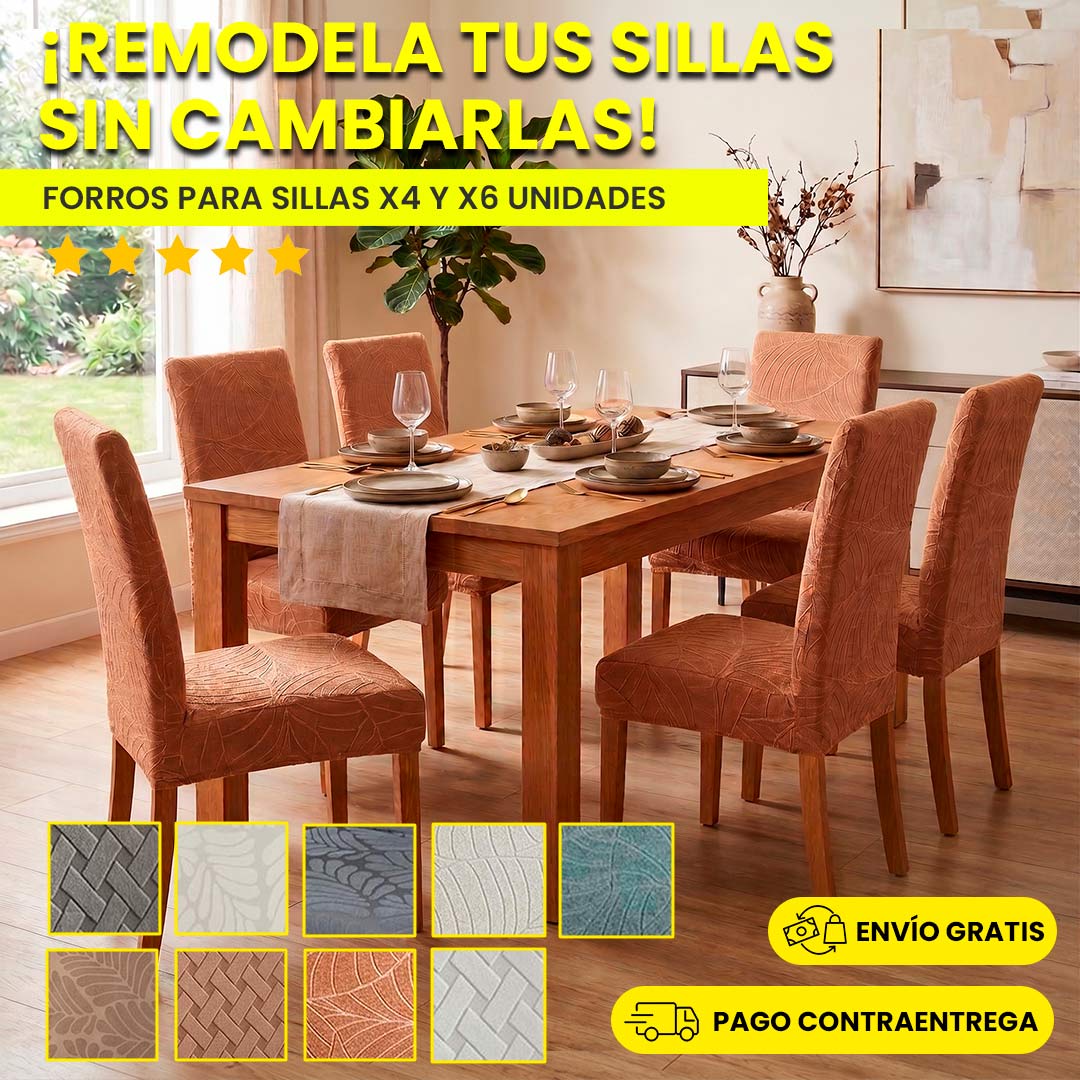 FORROS TEXTURIZADOS PARA SILLAS - ENVÍO GRATIS