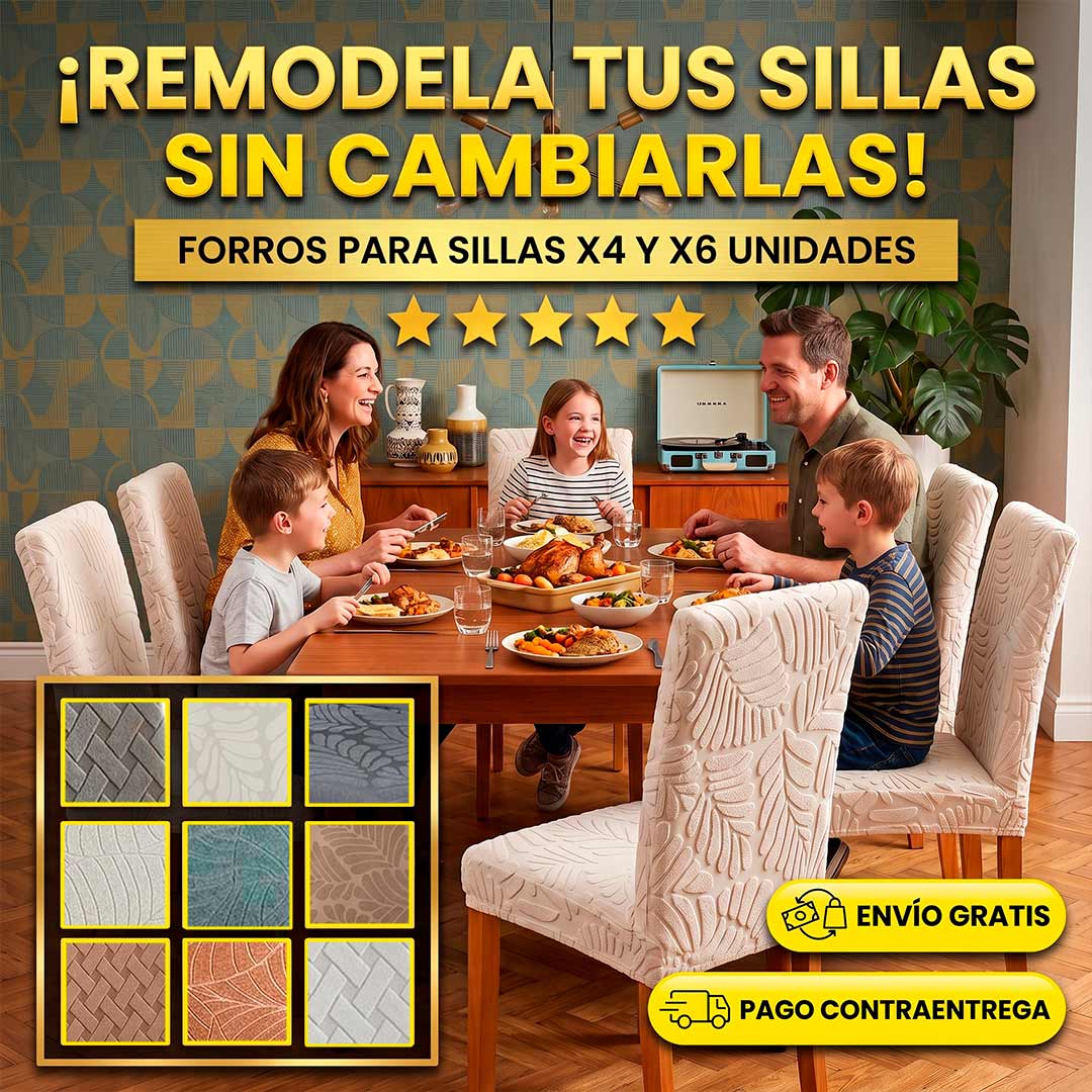 FORROS TEXTURIZADOS PARA SILLAS - ENVÍO GRATIS