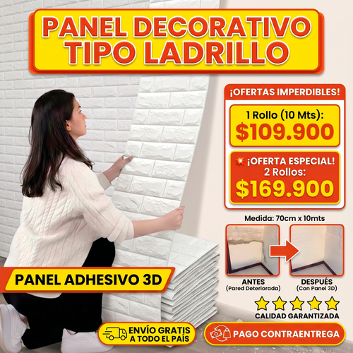 Rollo de paneles 3D de 10 METROS + ENVÍO GRATIS