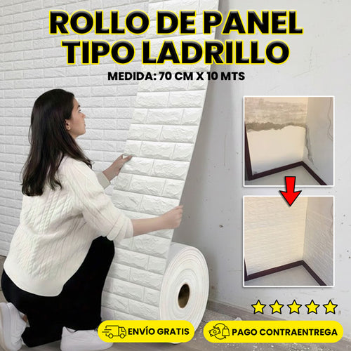 Rollo de paneles 3D de 10 METROS + ENVÍO GRATIS